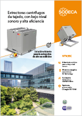 EXTRACTORES CENTRÍFUGOS DE TEJADO, CON BAJO NIVEL SONORO Y ALTA EFICIENCIA